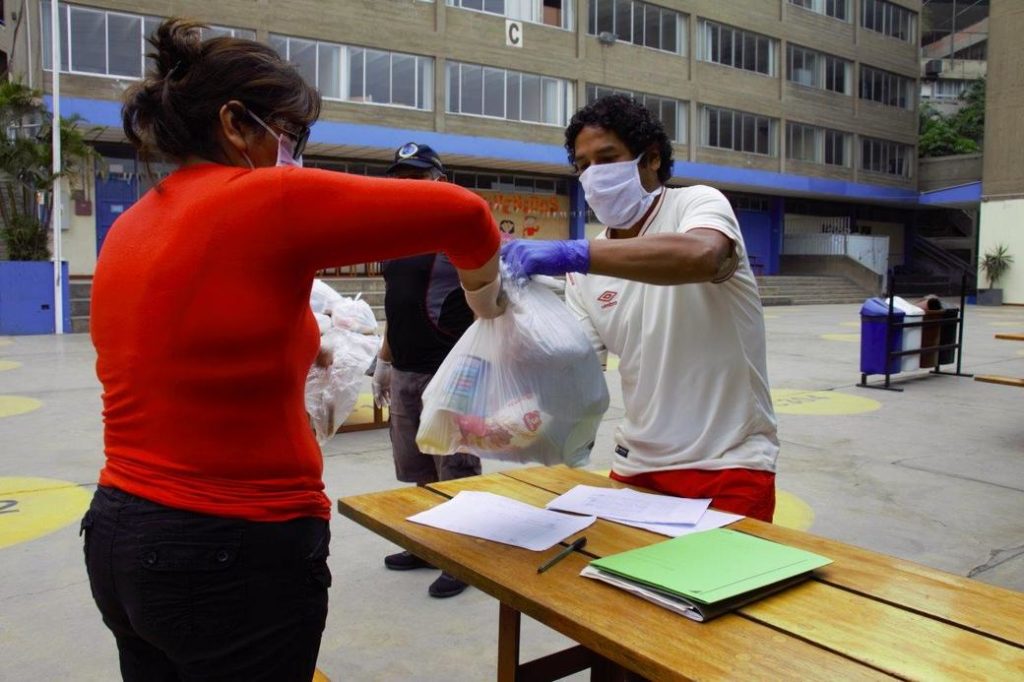 Lebensmittelverteilung Peru